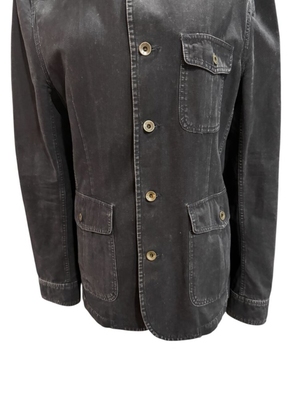 rag & bone Black Cotton Utility Chore Coat Jacket Size 40 - Picture 4 of 6
